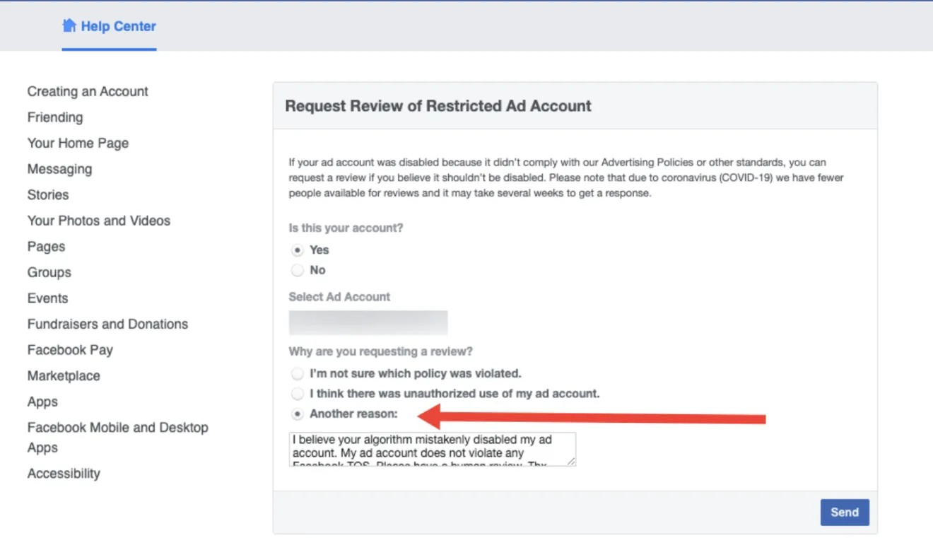 How to unblock Facebook account