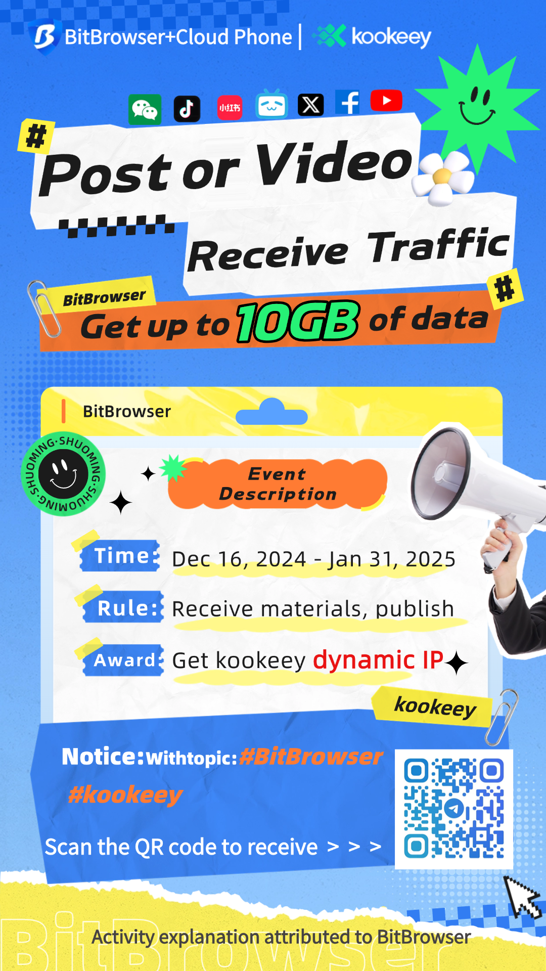 BitBrowser + Kookeey Agent Year-end Benefits: Up to 10GB of Dynamic IP Traffic!!!