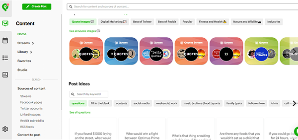 Post Planner Interface